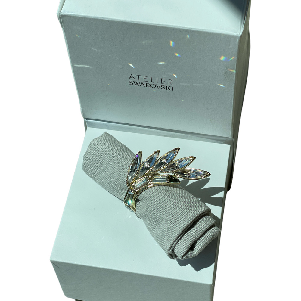 Swarovski Atelier Wonder Woman Armour ring White, Gold-tone plated size 8